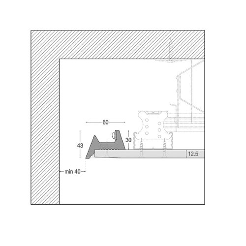 NAMA Akro 01 trimless Led plaster profile 150cm