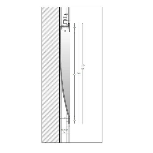 NAMA Ray60 trimless plaster LED wall recessed rectangular GU10/GU5.3