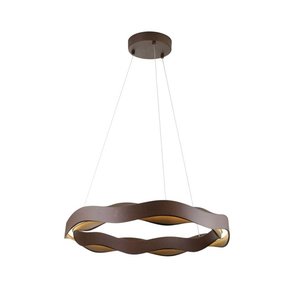 Leds-C4 Hello hanging lamp rust brown Ø630mm