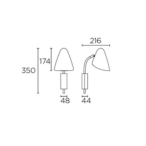 Leds-C4 Organic wandlamp zwart-goud