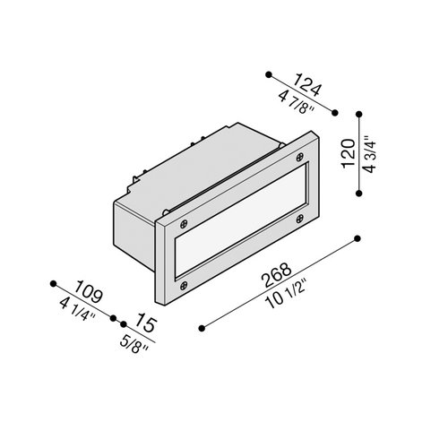 Lombardo Stile 260 LED simmetrica IP66 10Watt  wand/plafond armatuur