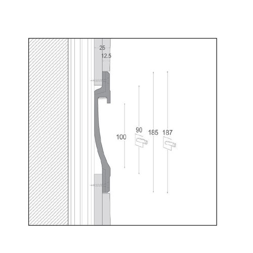 NAMA Zone 100 trimless indirect schijnend Led gips profiel 150cm