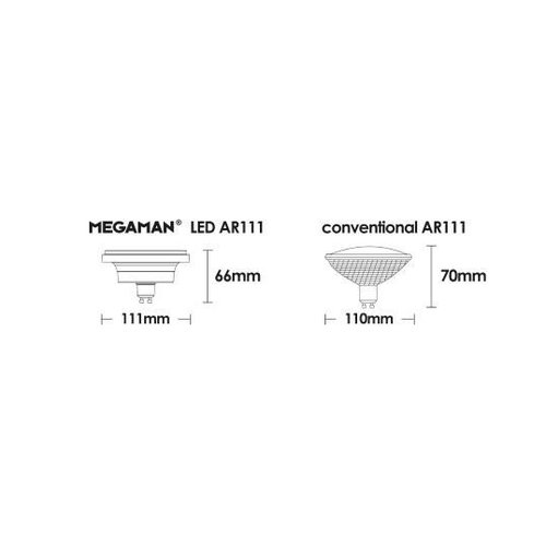 Megaman MM08257 AR111-G10 230V-11W-45gr dimbaar 2800K