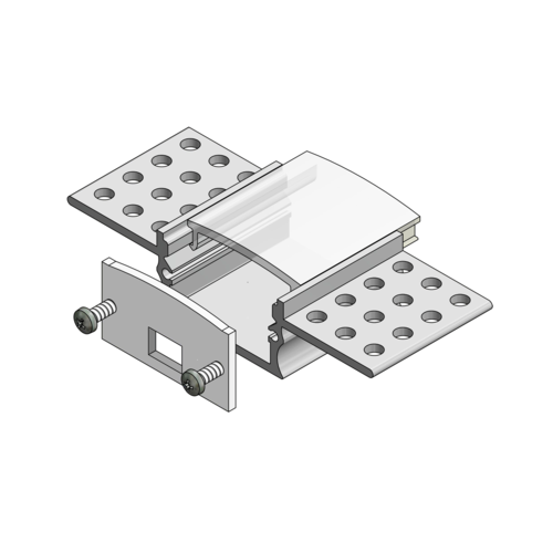 DL Compact Stucco trimless led profiel incl opalen afdekking