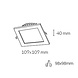 Kohl Tina Square recessed led downlighter Kohl Tina Square recessed led downlighter