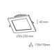 Kohl Tina Square recessed led downlighter Kohl Tina Square recessed led downlighter