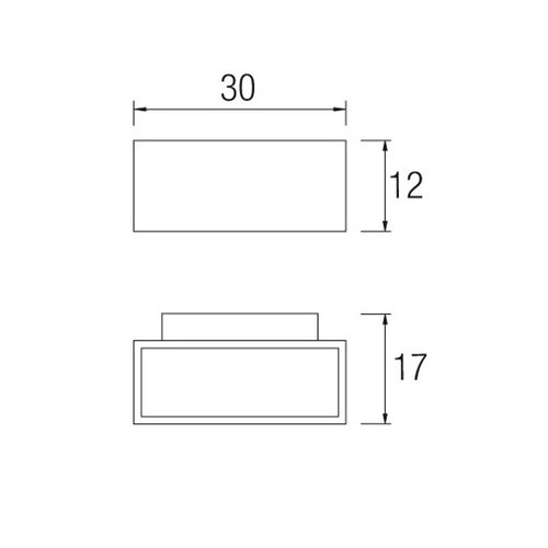 Leds-C4 Afrodita Led down wall fixture with emergency 19Watt IP65