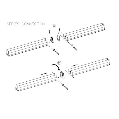 Leds-C4 Convert outdoor inbouw gevelstraler 40,7W lengte 100cm in 3000-4000K