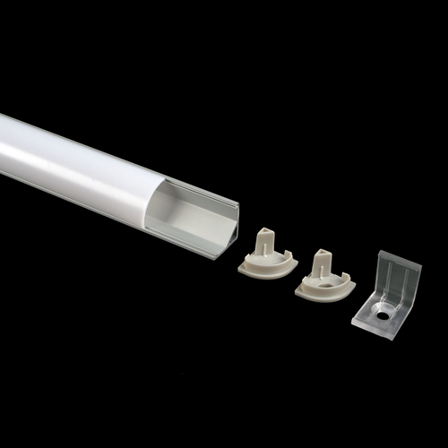 Alupro Corner profile cover round opal 200cm Alupro Corner profile cover round opal 200cm