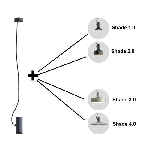 Wever-Ducre Roomor suspended 1.0 hanglamp excl kap