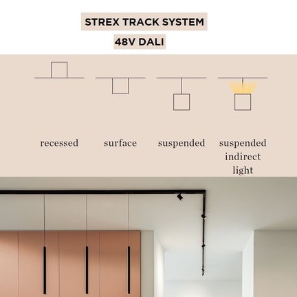 Strex track system 48Volt DALI