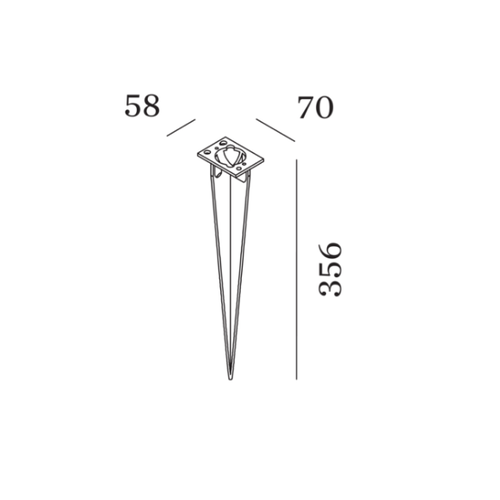 Wever-Ducre Ground spike for Tape 4.0-6.0-8.0 and Pace 4.0-6.0-8.0