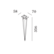 Wever-Ducre Ground spike for Tape 4.0-6.0-8.0 and Pace 4.0-6.0-8.0 Wever-Ducre Ground spike for Tape 4.0-6.0-8.0 and Pace 4.0-6.0-8.0