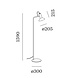 Wever-Ducre Roomor Floor 1.0 met Shade 1.0 Ø205mm Wever-Ducre Roomor Floor 1.0 met Shade 1.0 Ø205mm