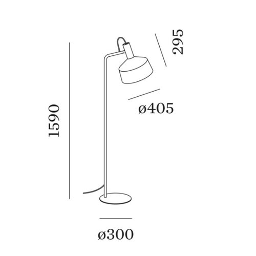 Wever-Ducre Roomor Floor 1.0 with Shade 3.0 Ø405mm