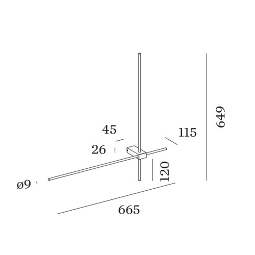 Wever-Ducre FINLIN 4.0 wall surface 12Watt dimmable