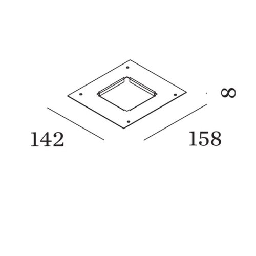 Wever-Ducre Plasterkit voor Luna Square IP44 1.0