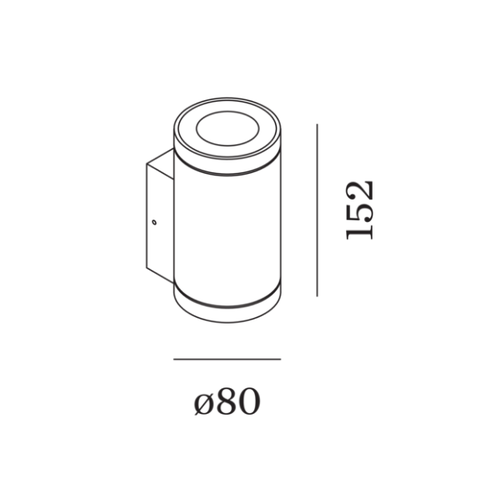 Wever-Ducre Tube 2.0 PAR16 outdoor wall surface up-down 2xGU10