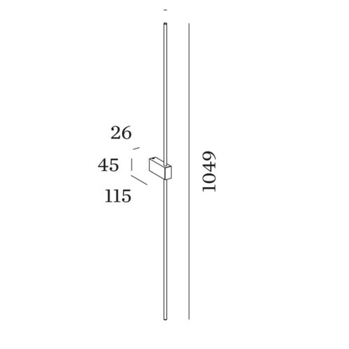 Wever-Ducre FINLIN 2.0 wall surface 1049mm 12Watt dimmable