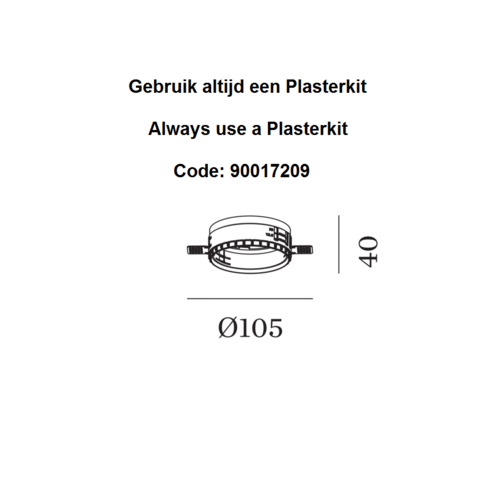Wever-Ducre Plasterkit for Deep Adjust trimless 1.0