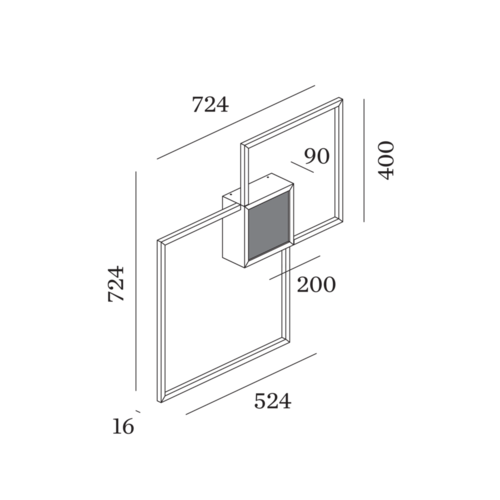 Wever-Ducre Venn 2.0 surface direct/indirect 47Watt dimmable