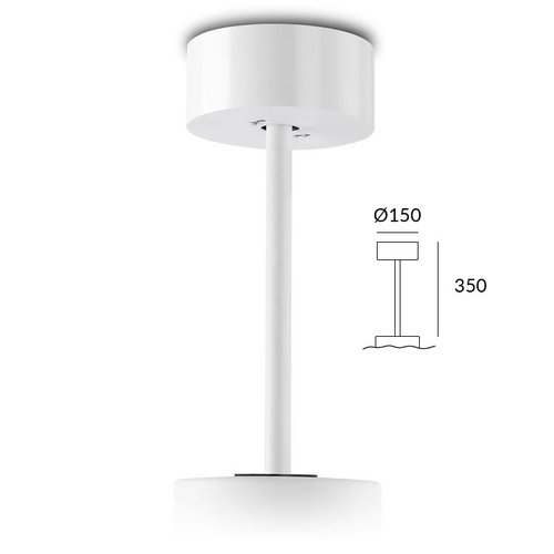 Leds-C4 Rodas extension rot 350mm in white or grey