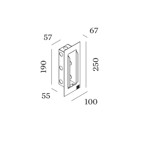 Wever-Ducre Oris 0.7 Recessed housing incl. plasterkit