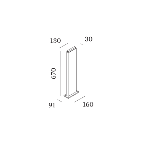 Wever-Ducre Base 17 - 87cm flat mounting plate