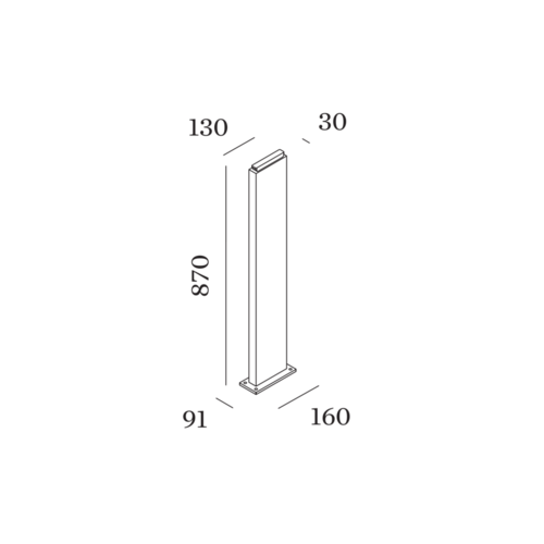 Wever-Ducre Base 17 - 87cm voor vlakke vloer montage