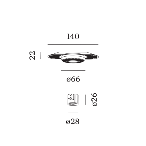 Wever-Ducre Invisible ceiling suspension system voor 1 hanglamp