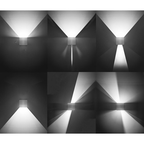 Leds-C4 Kub Led wandlamp met verstelbare lichtbundels 4,1W-3000K in diverse kleuren