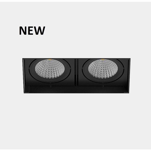 Leds-C4 Multidir Evo Small  Trimless double recessed spot GU10 in black