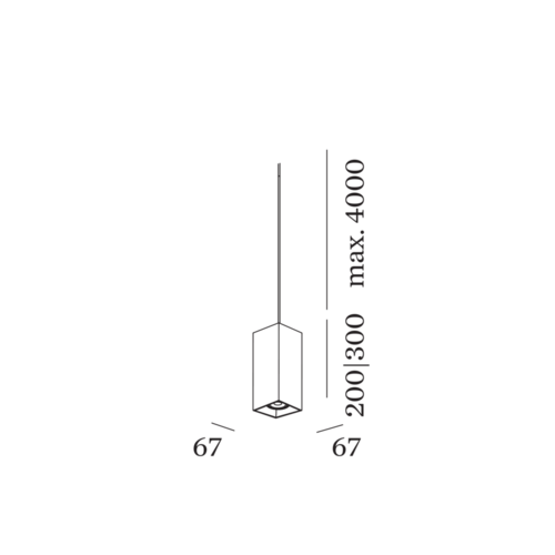 Wever-Ducre Box 2.0 PAR16 hanglamp 200mm