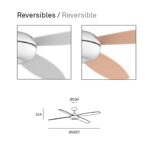 Forlight - Leds C4 Kudari plafond ventilator Ø1657mm in wit incl afstandsbediening