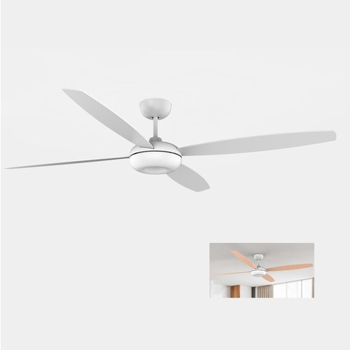 Forlight - Leds C4 Kudari ceiling fan Ø1657 in white incl remote controll