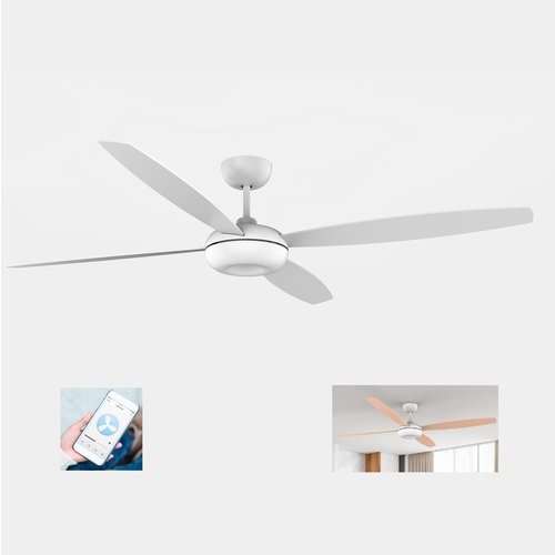 Forlight - Leds C4 Kudari ceiling fan Ø1657 in white Smart functie