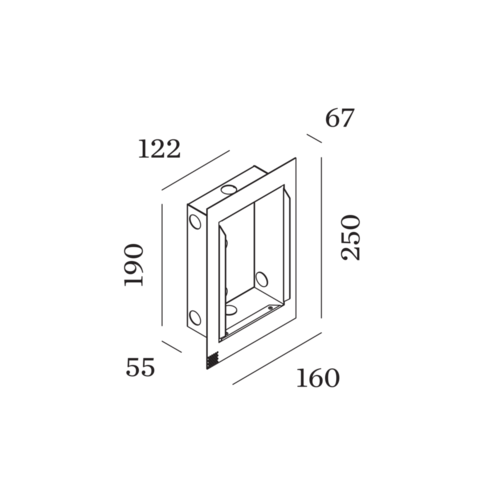 Wever-Ducre Recessed housing incl. plasterkit for Reto 2.0