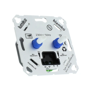 Klemko Duo Led dimmer 2 x 100Watt fase afsnijding Klemko Duo Led dimmer 2 x 100Watt fase afsnijding