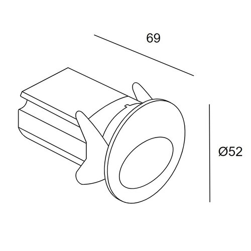 Leds-C4 BAT round outdoor wall recessed 2.2Watt-700mA