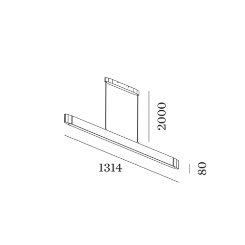 Wever-Ducre Ello 13.0 ceiling surface dimmable 1314mm