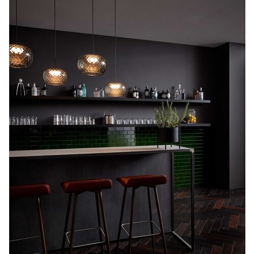 Wever-Ducre Wetro 1.0 hand-blown glass Ø150mm LED hanging lamp in 6 colors dimmable