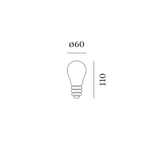 Wever-Ducre QA60 LED E27 6Watt-2700K ledlamp