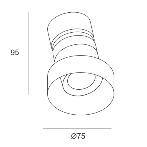 Leds-C4 Play Deep AG17 richtbare trimless ledspot 7Watt in wit of zwart