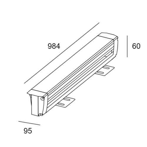 Leds-C4 Convert surface linear Led gevelstraler koppelbaar