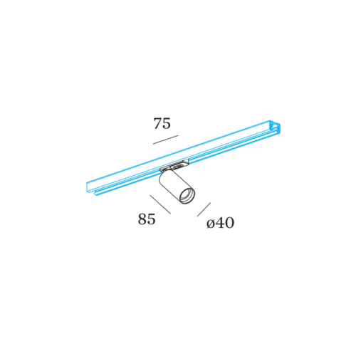 Wever-Ducre PILLO on track 1.0 led 1-fase railspot Wever-Ducre PILLO on track 1.0 led 1-fase railspot