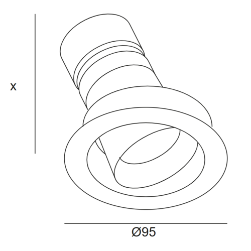 Leds-C4 Snoot AG56 richtbare inbouwspot GU10 wit 95mm