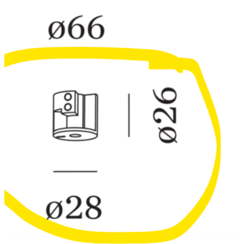 Wever-Ducre BALDA 28 CABLE OUTLET BLACK