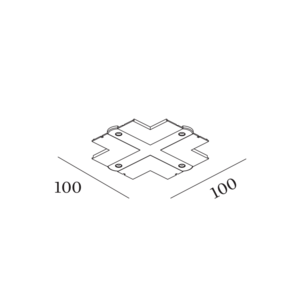 Wever-Ducre Track 1-fase Coverplaat I/L/T/X