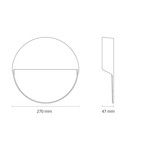 SG Lighting Alion round 10Watt wandarmatuur ø 269mm