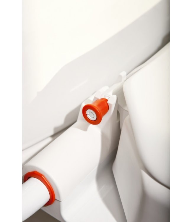 Etac Hi-Loo toiletverhoger vast met armleuning